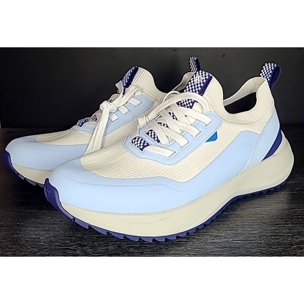 Vessi Stormburst Low Top Men Size 9 Waterproof Sneakers Selene Blue White New